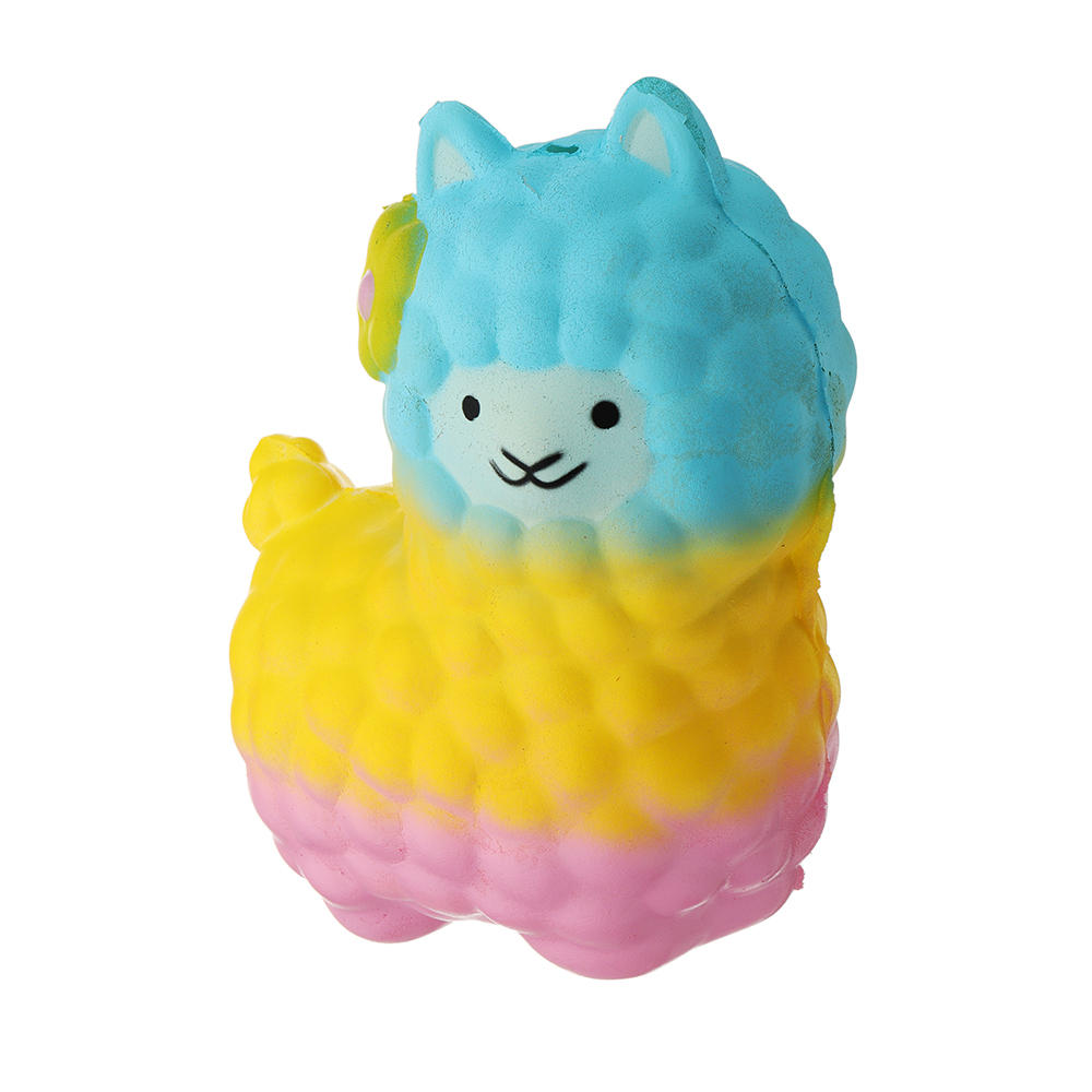 Colorful Alpacas Squishy 18*14CM Slow Rising Collection Gift Soft Toy COD