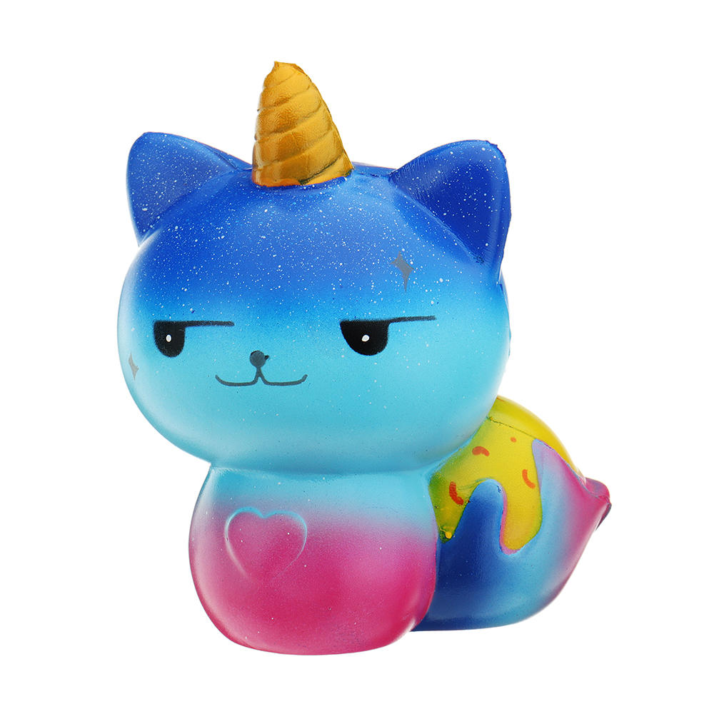 Galaxy Unicorn Cat Squishy 12*8.2CM Slow Rising Soft Collection Gift Decor Toy CO