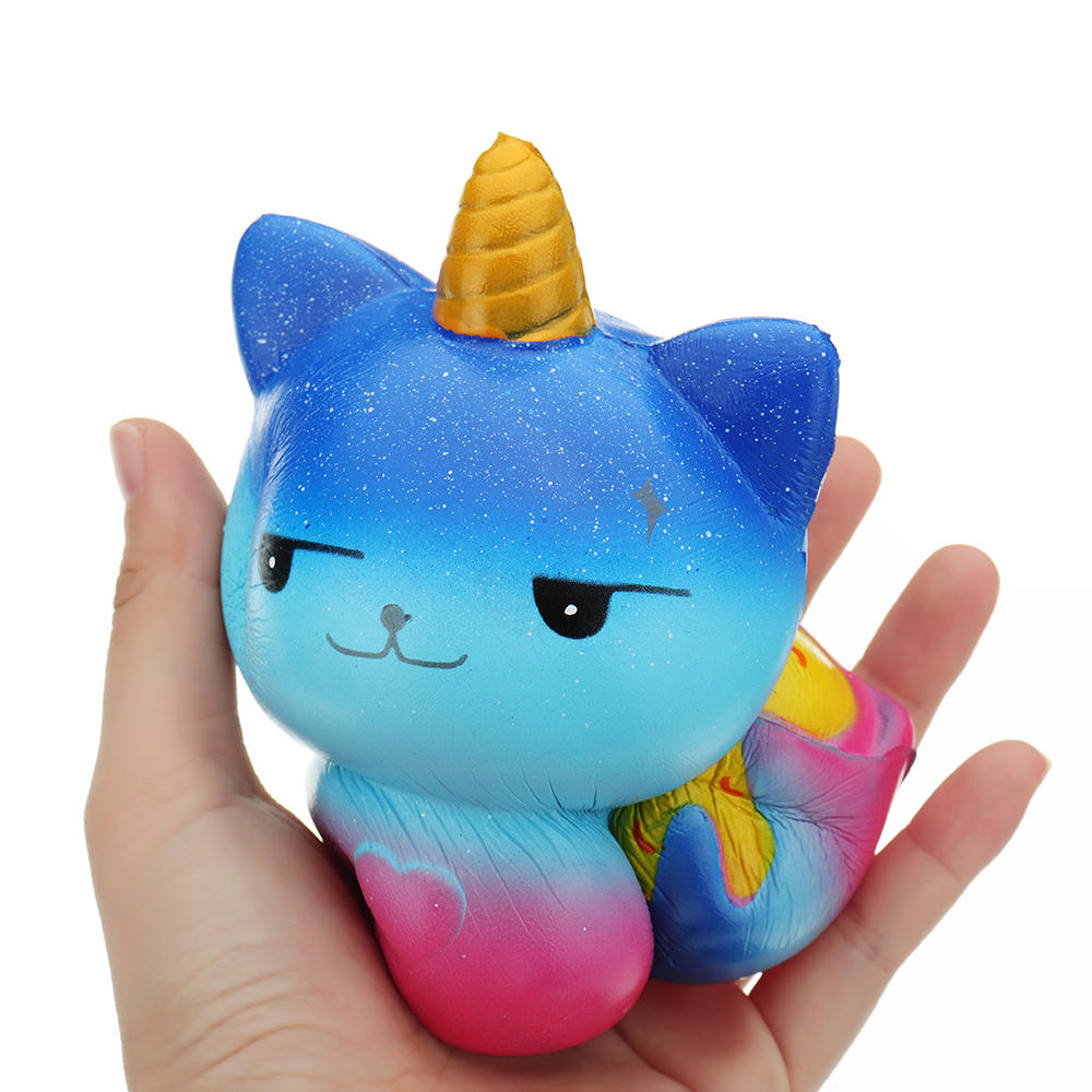 Galaxy Unicorn Cat Squishy 12*8.2CM Slow Rising Soft Collection Gift Decor Toy CO