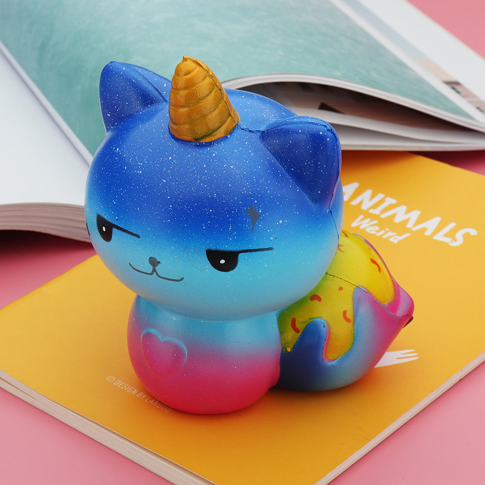 Galaxy Unicorn Cat Squishy 12*8.2CM Slow Rising Soft Collection Gift Decor Toy CO