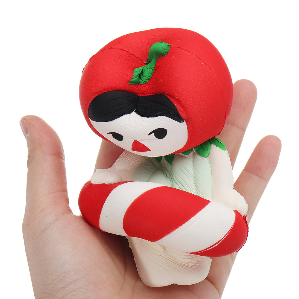 Christmas Gift Cherry Girl Squishy 13.5*8CM Slow Rising Soft Collection Gift Decor Toy With Packaging Collection