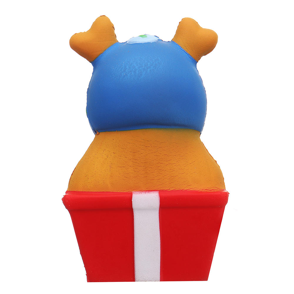 Christmas Elk Girl Squishy 14*7CM Slow Rising Soft Toy Gift Collection With Packaging