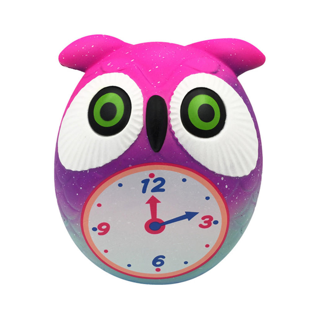 Taburasaa Owl Clock Squishy 12*10.5*9CM Soft Slow Rising With Packaging Collection Gift Toy