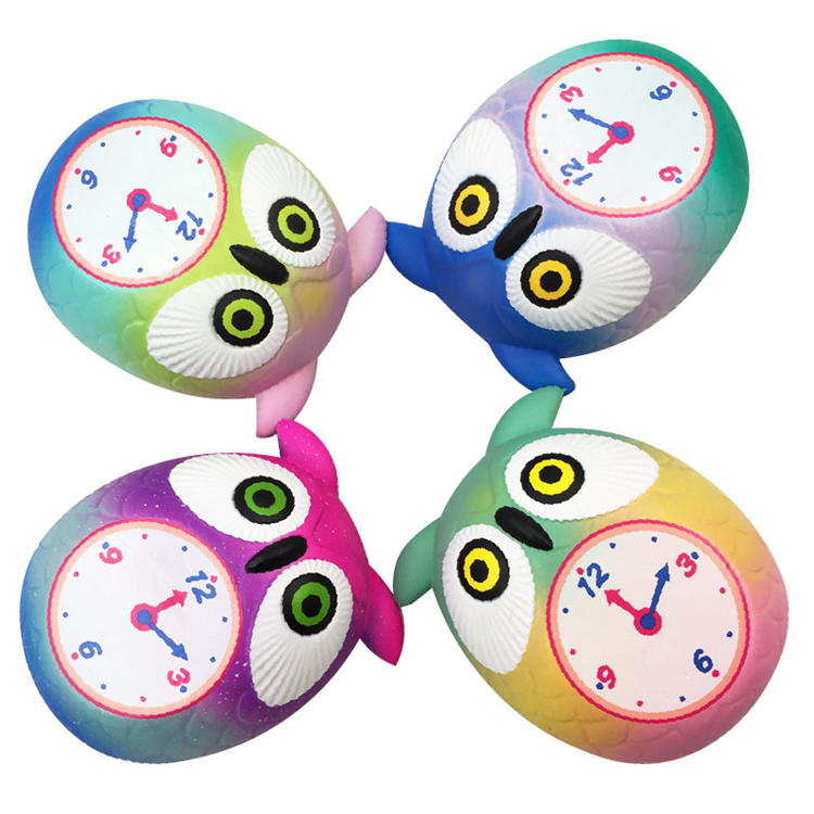 Taburasaa Owl Clock Squishy 12*10.5*9CM Soft Slow Rising With Packaging Collection Gift Toy