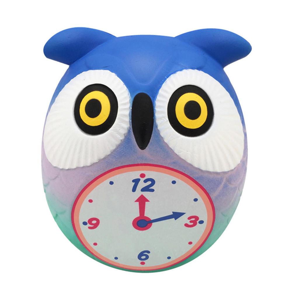 Taburasaa Owl Clock Squishy 12*10.5*9CM Soft Slow Rising With Packaging Collection Gift Toy