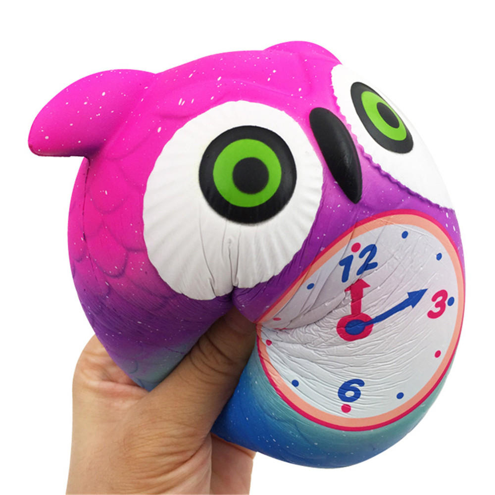 Taburasaa Owl Clock Squishy 12*10.5*9CM Soft Slow Rising With Packaging Collection Gift Toy