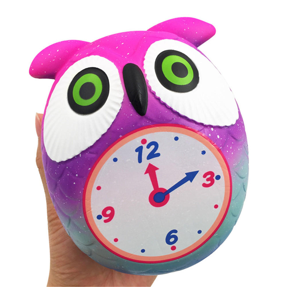 Taburasaa Owl Clock Squishy 12*10.5*9CM Soft Slow Rising With Packaging Collection Gift Toy