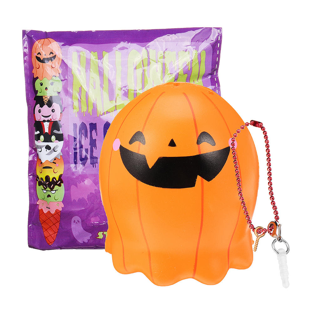 Puni Maru Stack Pumpkin Ice Cream Squishy With Magnet 7CM Licensed Slow Rising Original Package