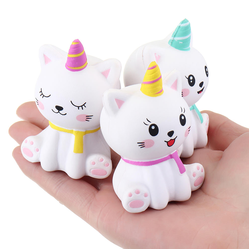 WOOW Squishy 3Pcs Kawaii Unicorn Animal Slow Rising Rebound Toys With Packaging