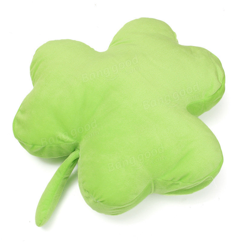 1PC 40cm Cute Clover Shamrock Soft Stuffed Plush Toy Happy Love Ornament Soft Doll