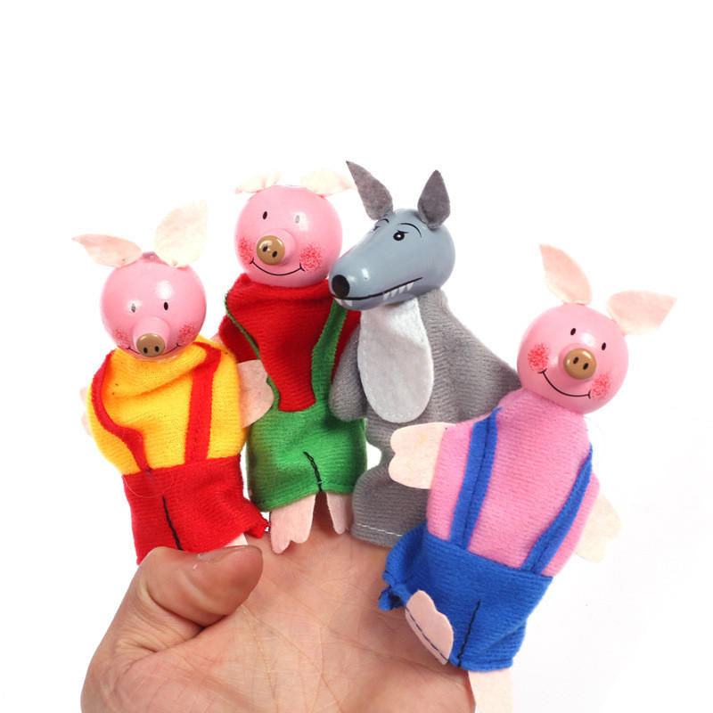 Christmas 7 Types Family Finger Puppets Set Soft Cloth Doll For Kids Childrens Gift Plush Toys