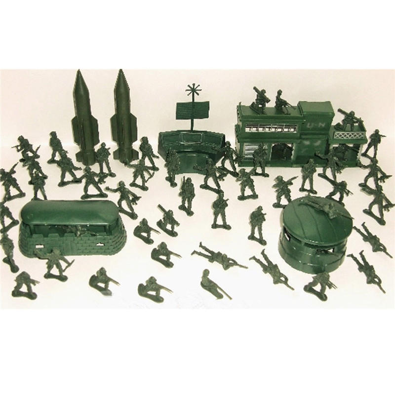 56PCS 5CM Military Soldiers Set Kit Figures Accessories Model For Kids Children Christmas Gift Toys