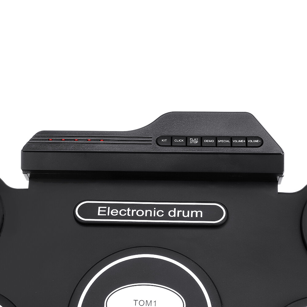 iword G4009 9 Pads Electronic Drum Portable Roll Up Drum Kit USB MIDI Drum with Drumsticks Foot Pedal for Beginners