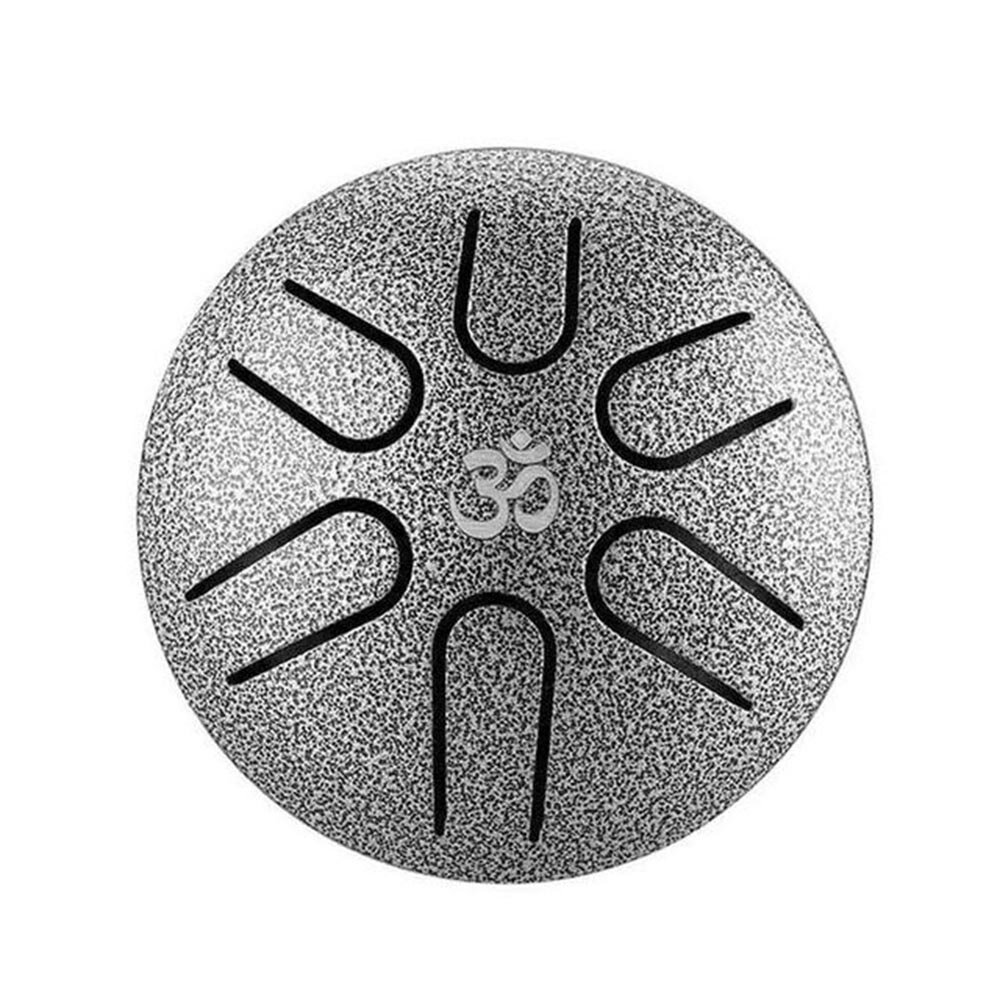 HLURU 3 Inch 6 Tone Mini Ethereal Drum Steel Tongue Drum Leisure Percussion Instrument for Beginner