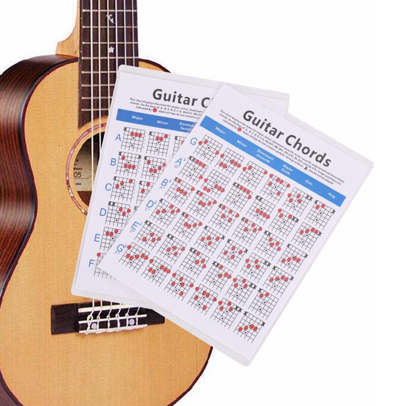 Debbie 6-String Electric Bass String Spectrum Guitar Chord Chart for Fingering Practice