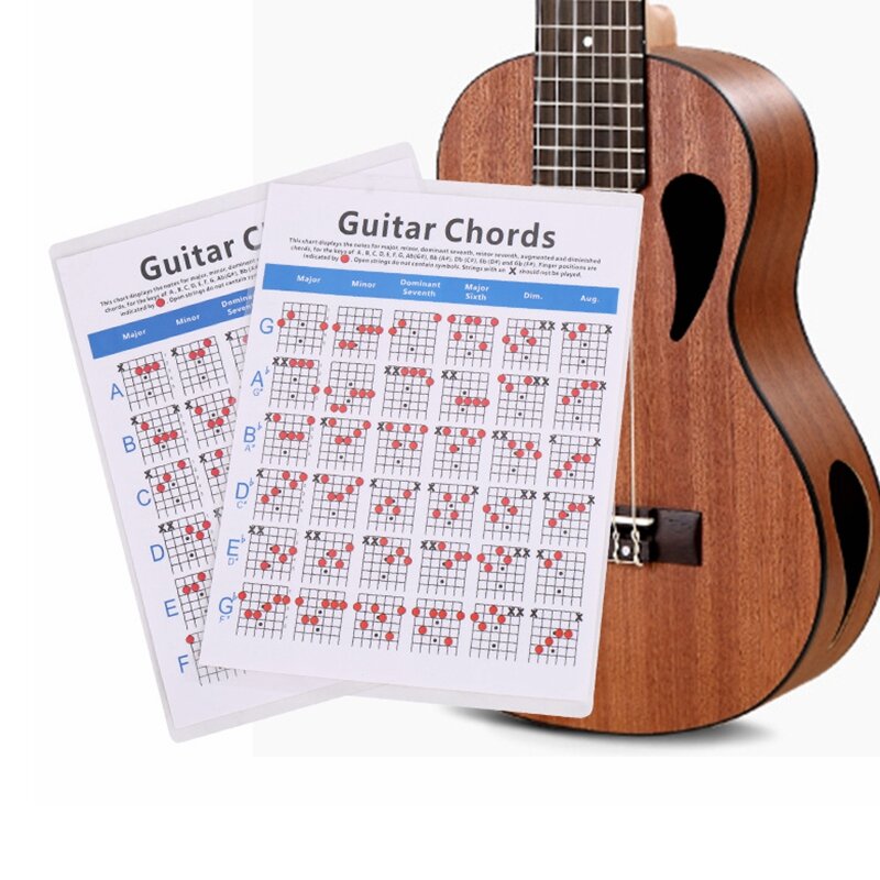 Debbie 6-String Electric Bass String Spectrum Guitar Chord Chart for Fingering Practice