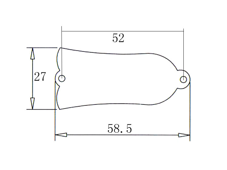 Guitar Adjustment Lever Cover 2 Holes Iron Core Cover Trapezoidal Iron Core Cover