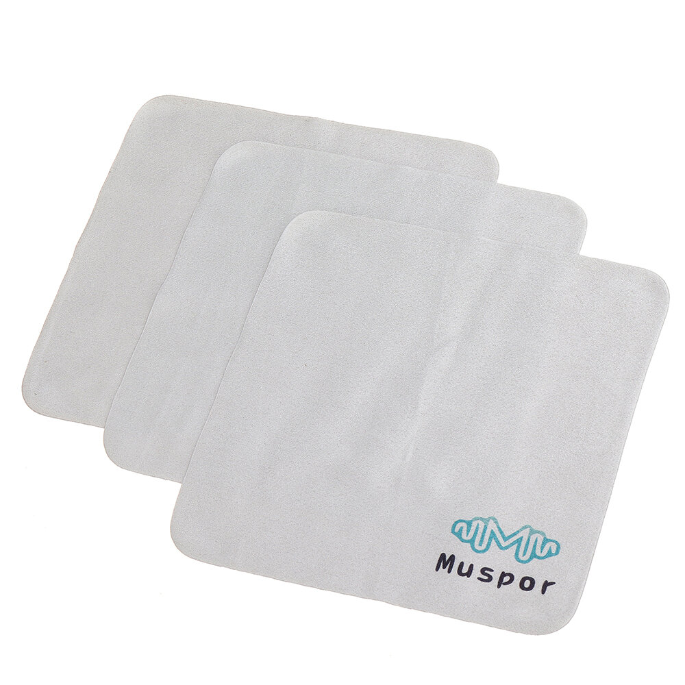 Muspor Soft Microfiber Suede Cleaner Cloth 6x6"" For Musical Instrument Glasses Phone Guitar Cleaning