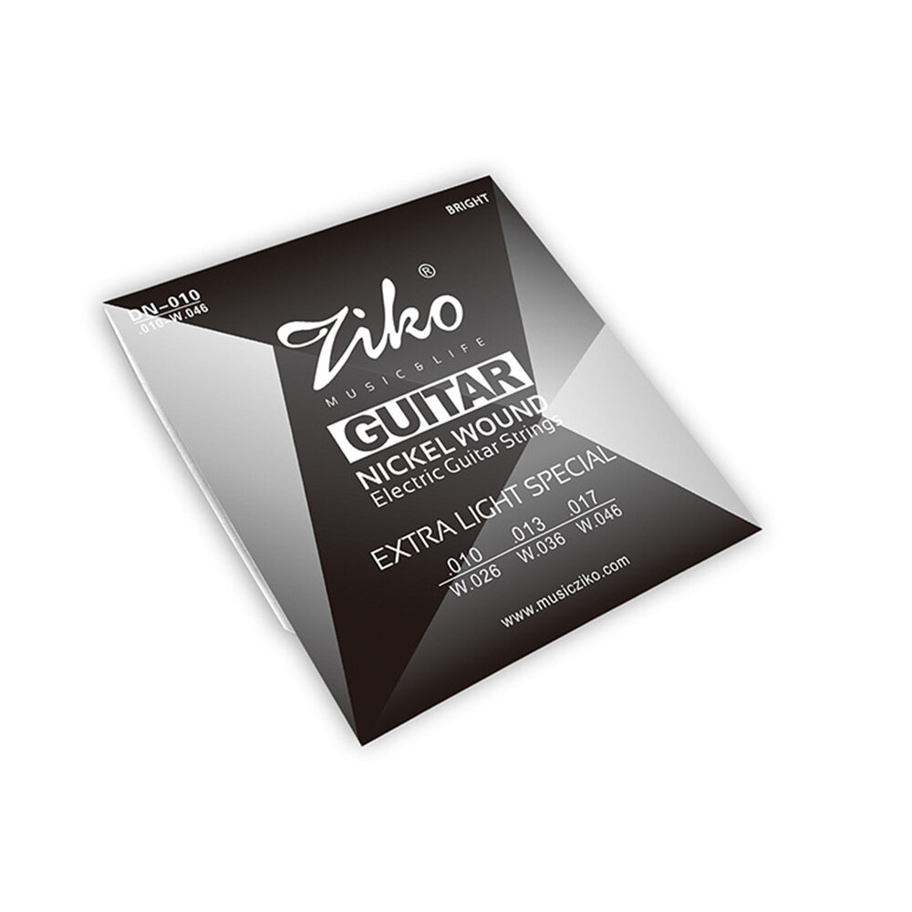 ZIKO DN-009 / DN-010 Electric Guitar Strings Smooth Handle Bright Sound Quality for Guitar Players