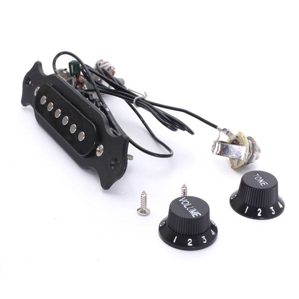 Copper Single Magnetic Coil Acoustic Guitar Pickup Parts Black COD