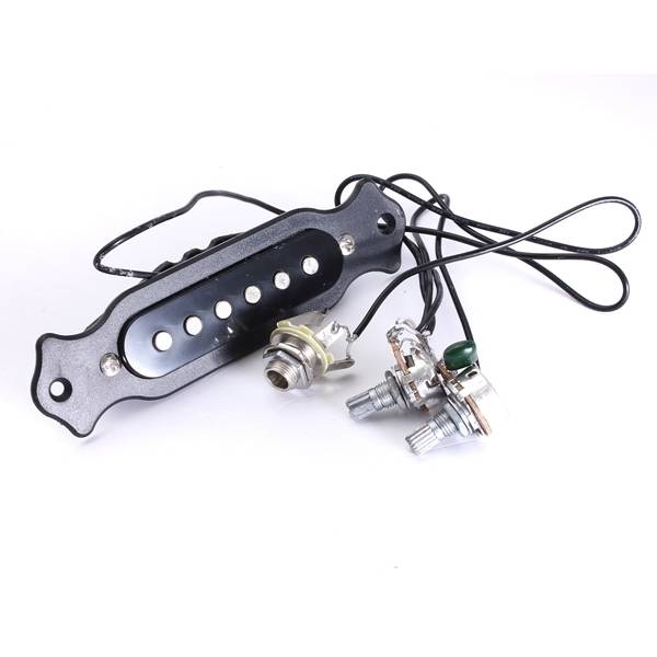 Copper Single Magnetic Coil Acoustic Guitar Pickup Parts Black COD