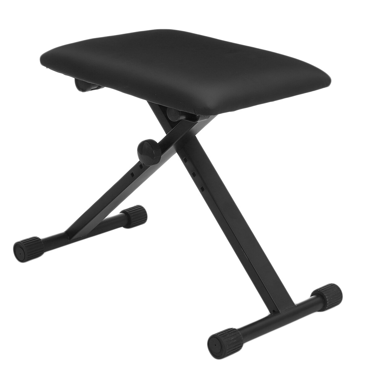 X-Style Electronic Piano Stool Electronic Piano Guitar Drum Stool Adjustable Folded Black Piano Bench for Playing Piano