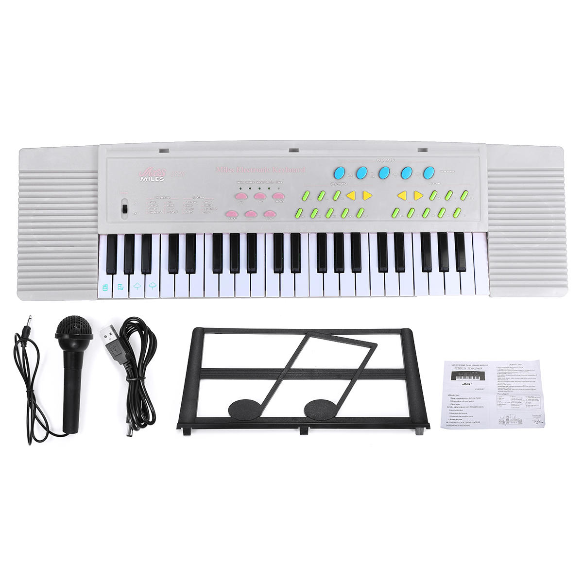 44 Keys Digital Electronic Keyboard Piano with Mini Microphone Music Stand for Children Music Enlightenment