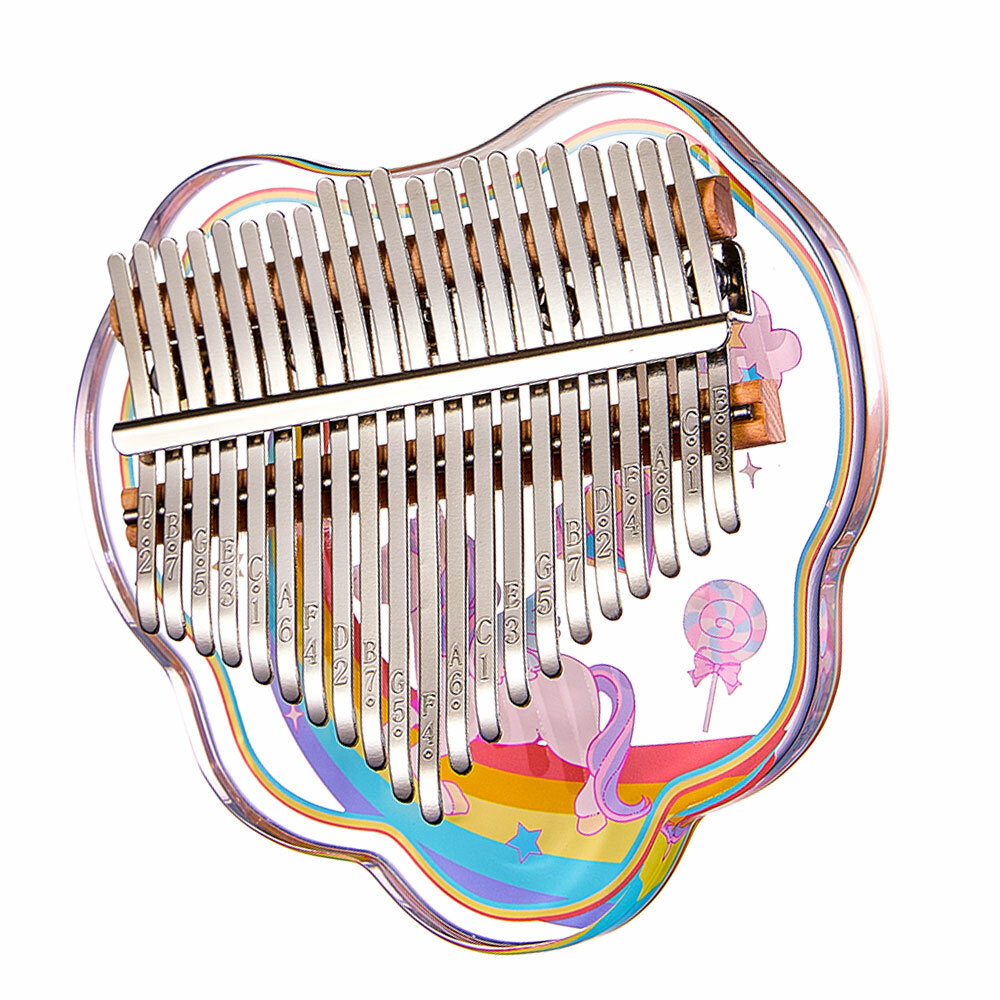 Zani Professional Kalimba 21 Keys Shell Kalimba 21 Keys Thumb Piano Crystal Acrylic Kalimba Finger Piano Keyboard Instrument