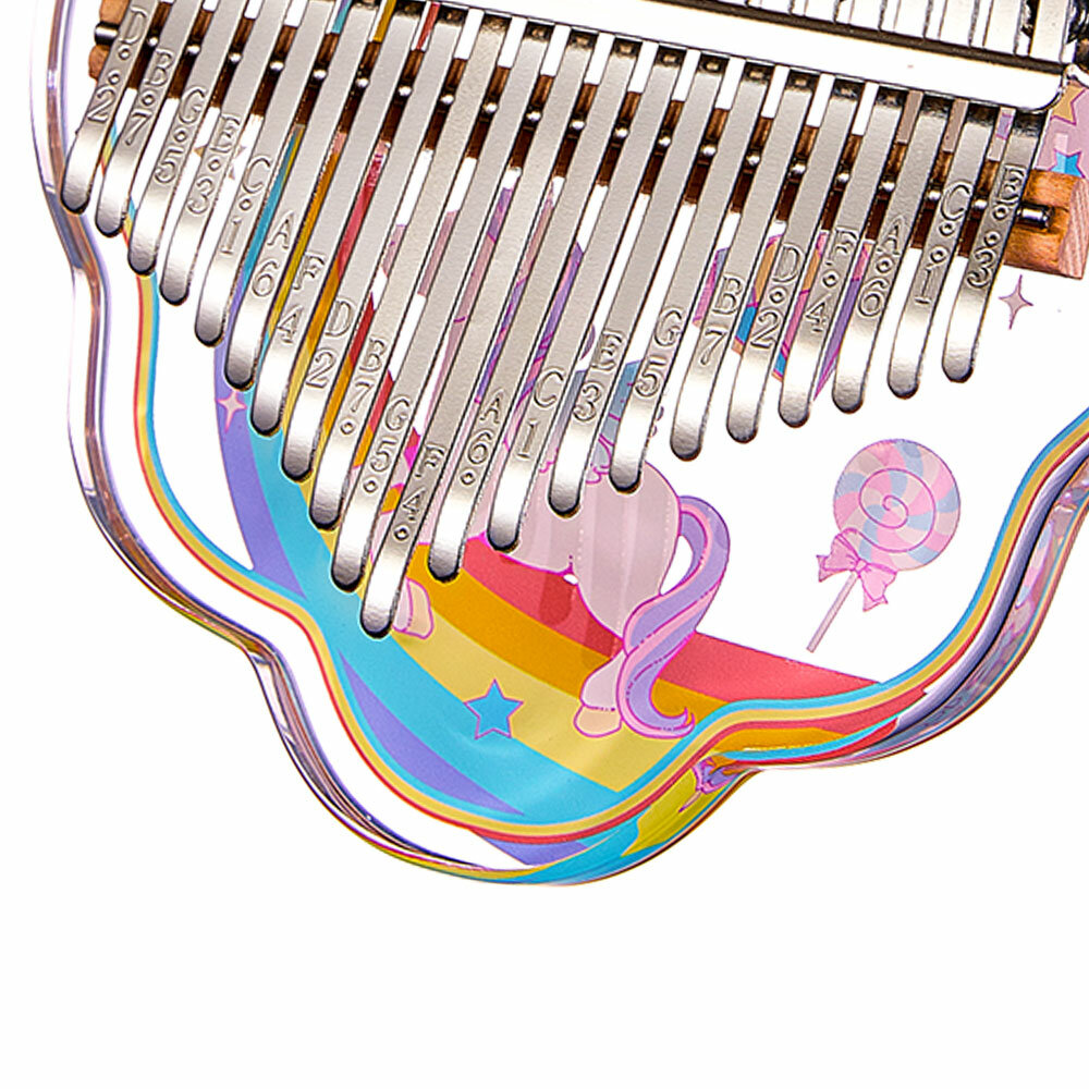 Zani Professional Kalimba 21 Keys Shell Kalimba 21 Keys Thumb Piano Crystal Acrylic Kalimba Finger Piano Keyboard Instrument