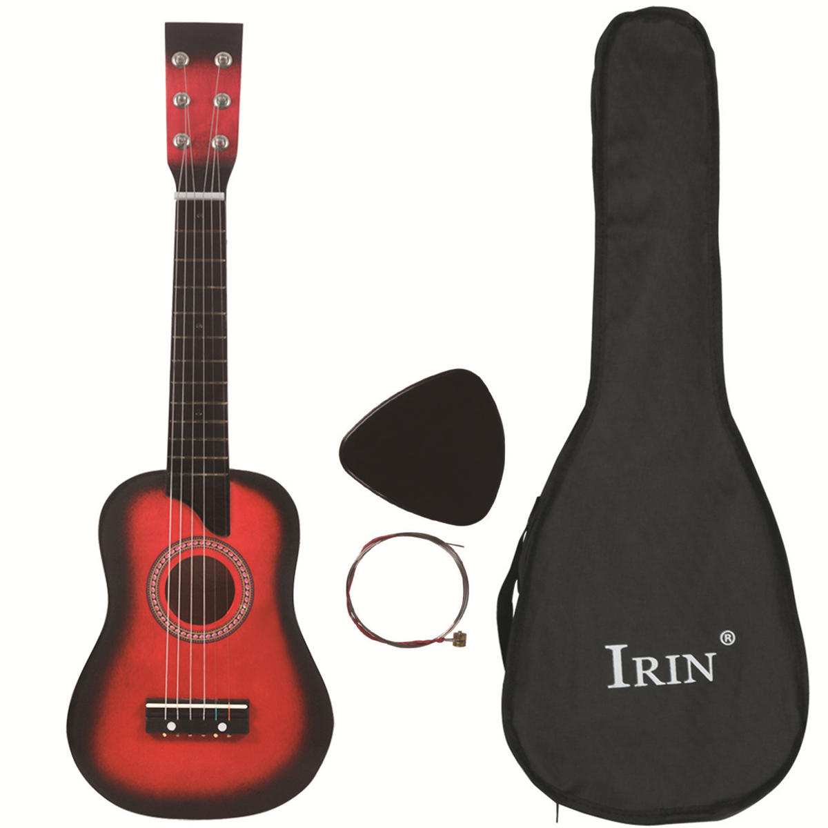 IRIN 25 Inch Basswood Guitar with String/Pick/Bag for Children Music Lovers COD