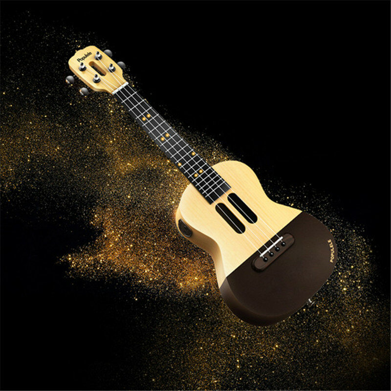 Populele U1 23 Inch 4 String Smart Ukulele with APP Controlled LED Light Bluetooth Connect Gift