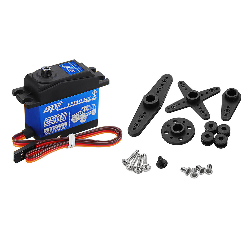 SPT Servo SPT5425LV-W 25KG 90° Digital Servo Metal Gear Large Torque Waterproof For 1:8 1:10 RC Robot Car Boat